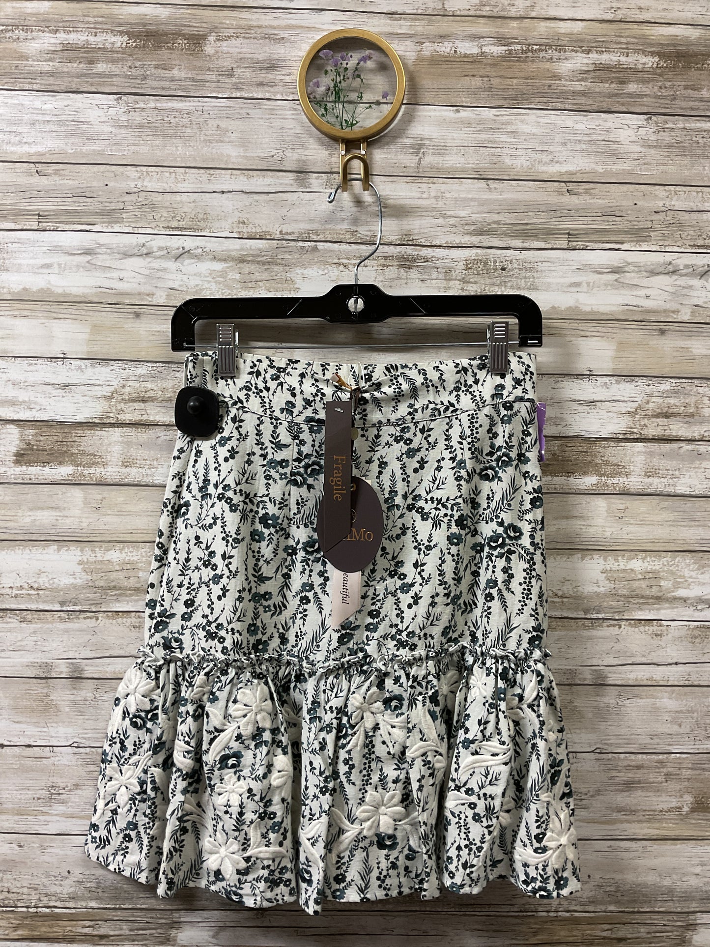 Skirt Mini & Short By Cmb In Blue & White, Size:Xs