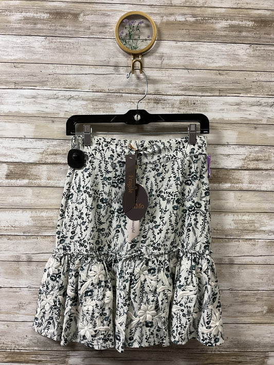 Skirt Mini & Short By Cmb In Blue & White, Size:Xs