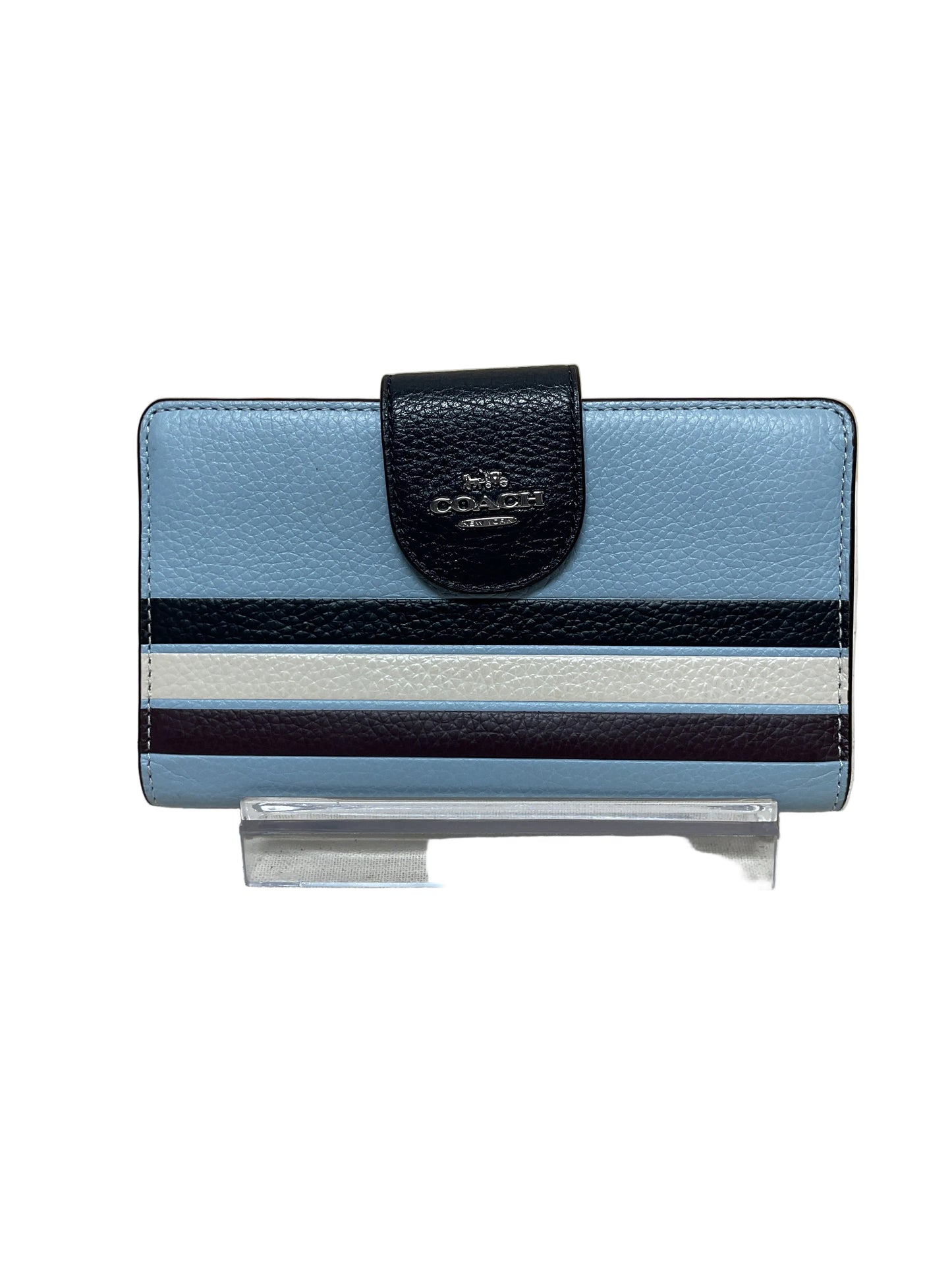 Wristlet Designer By Coach In Blue & White, Size:Large