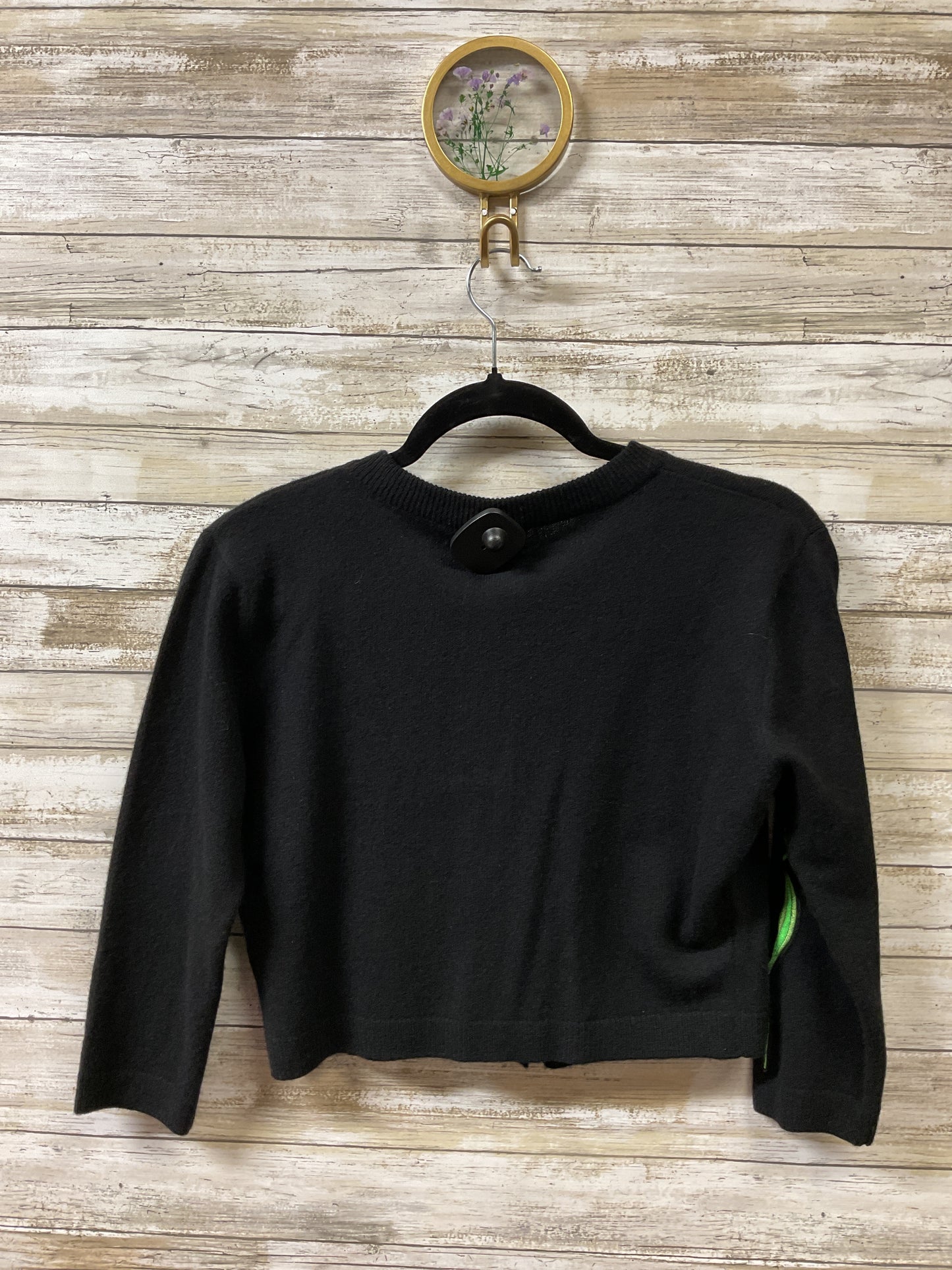 Sweater Cardigan Cashmere By Cmb In Black, Size:S