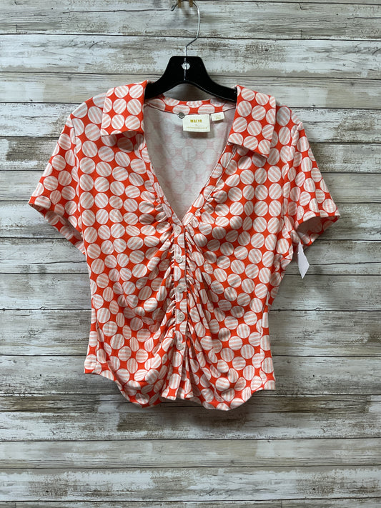 Top Ss By Maeve In Orange & White, Size:L