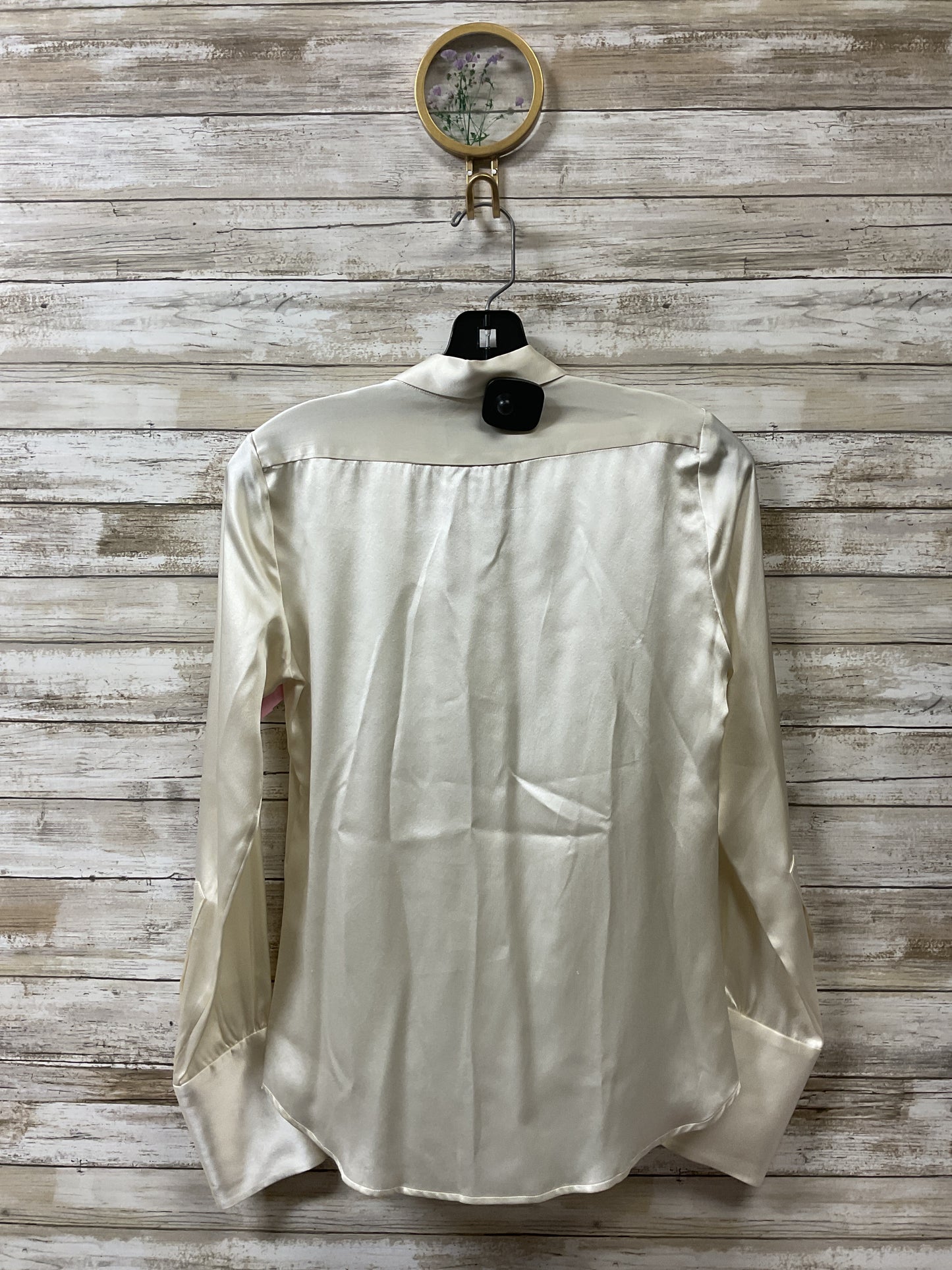 Blouse Ls By Nili Lotan In Ivory, Size:Xs