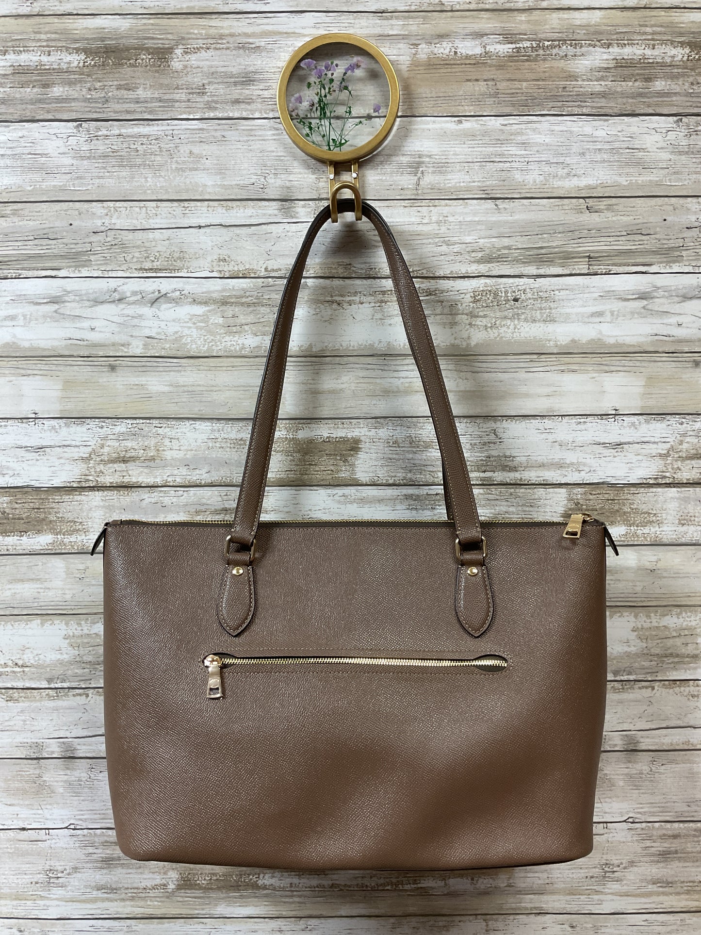 Handbag Designer By Coach In Brown, Size:Medium