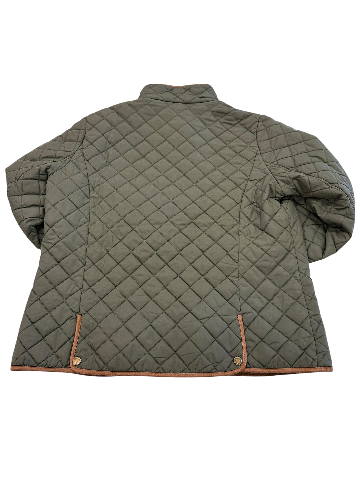 Jacket Puffer & Quilted By Lauren By Ralph Lauren In Green, Size:L