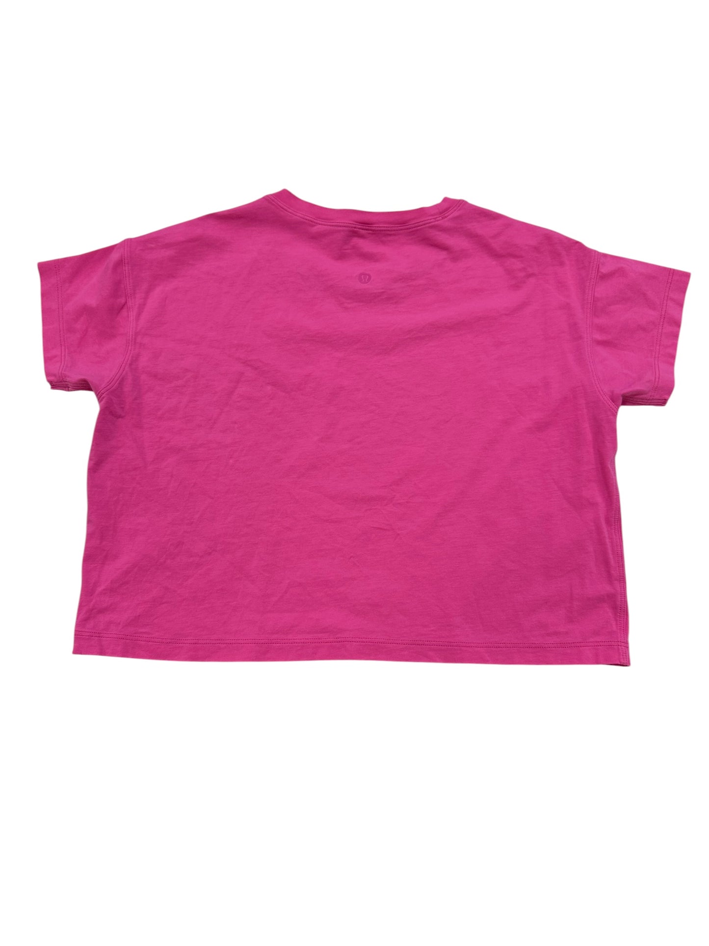 Athletic Top Ss By Lululemon In Pink, Size:4