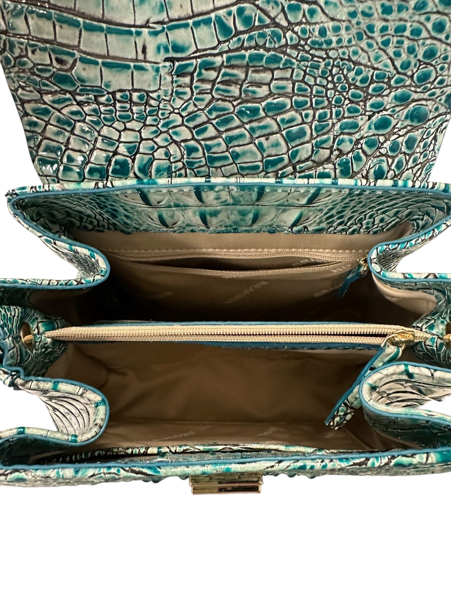 Crossbody Designer By Brahmin In Blue, Size:Small
