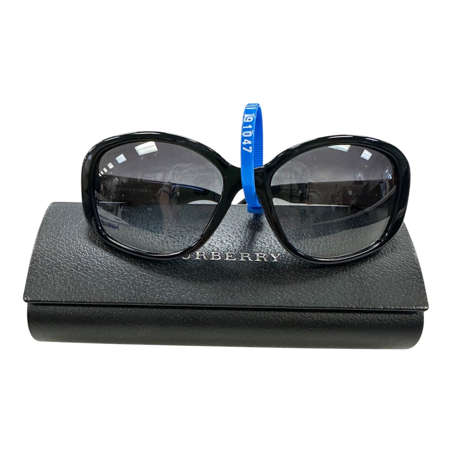 Sunglasses Luxury Designer By Burberry In Black, Size: