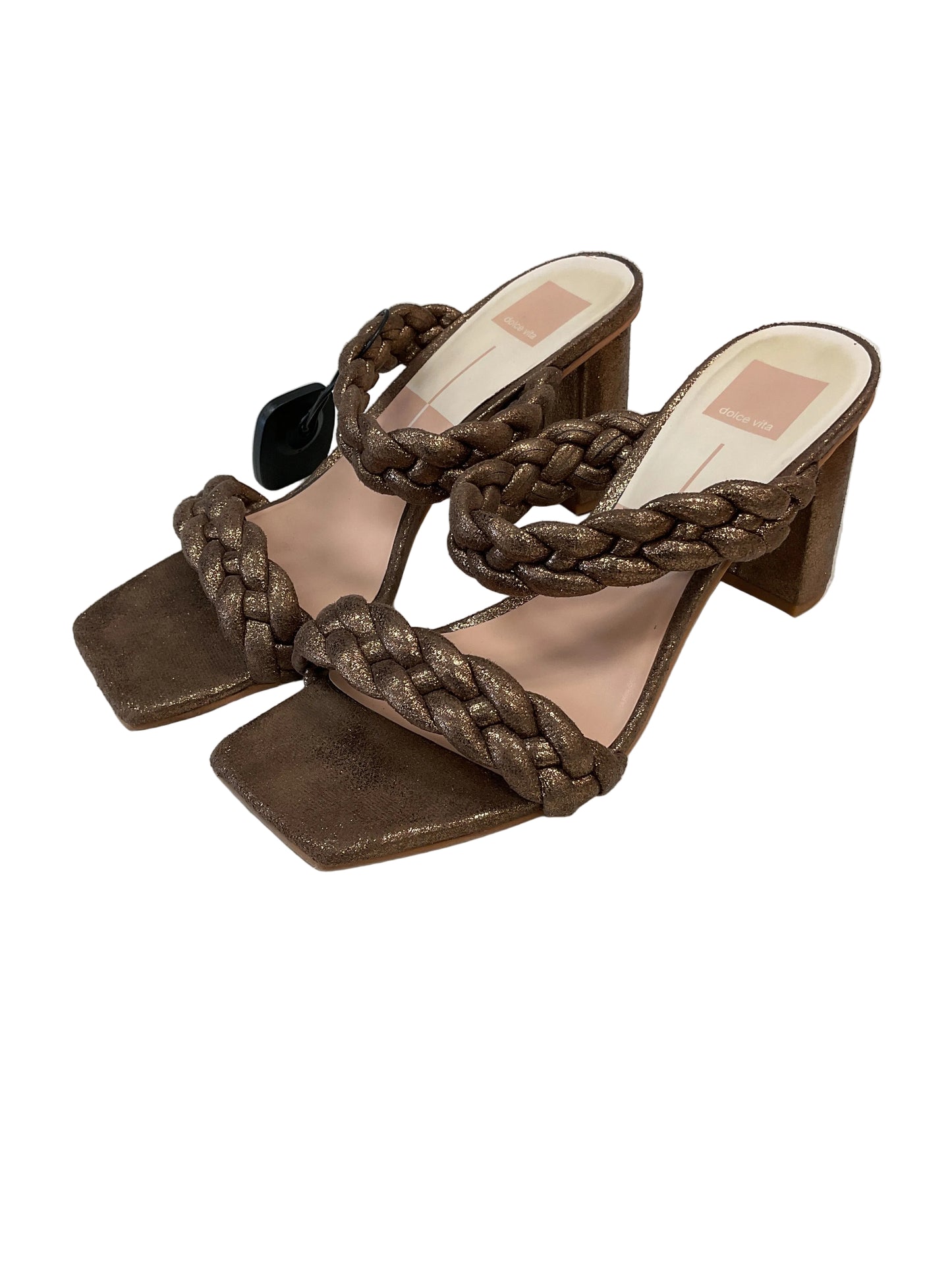 Sandals Heels Block By Dolce Vita In Bronze, Size:10