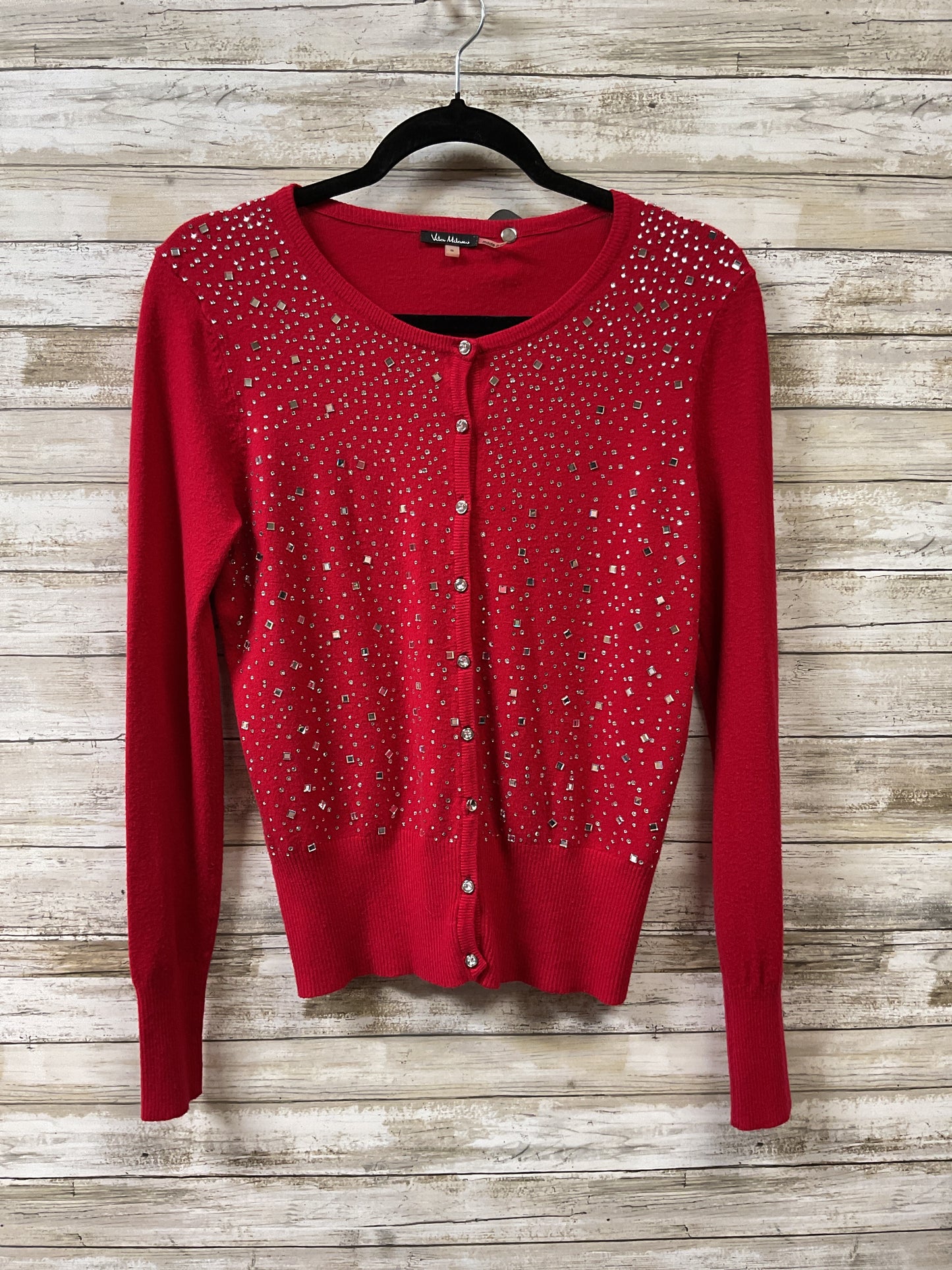 Cardigan By Vila Milano In Red, Size:S