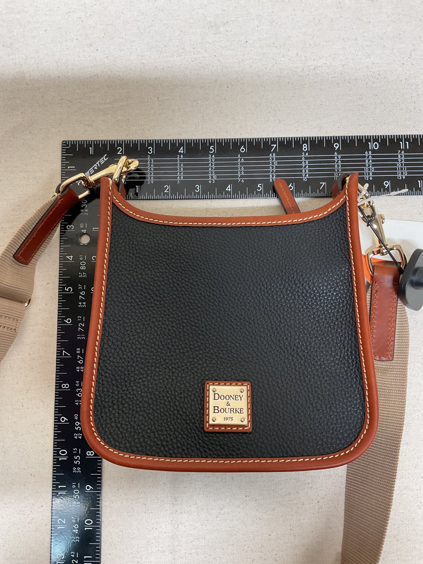 Handbag Designer By Dooney And Bourke In Black & Tan, Size:Small