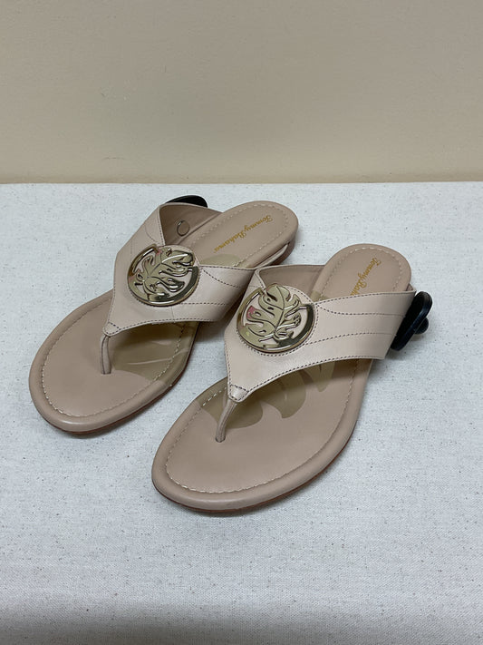 Sandals Flip Flops By Tommy Bahama In Tan, Size:8.5