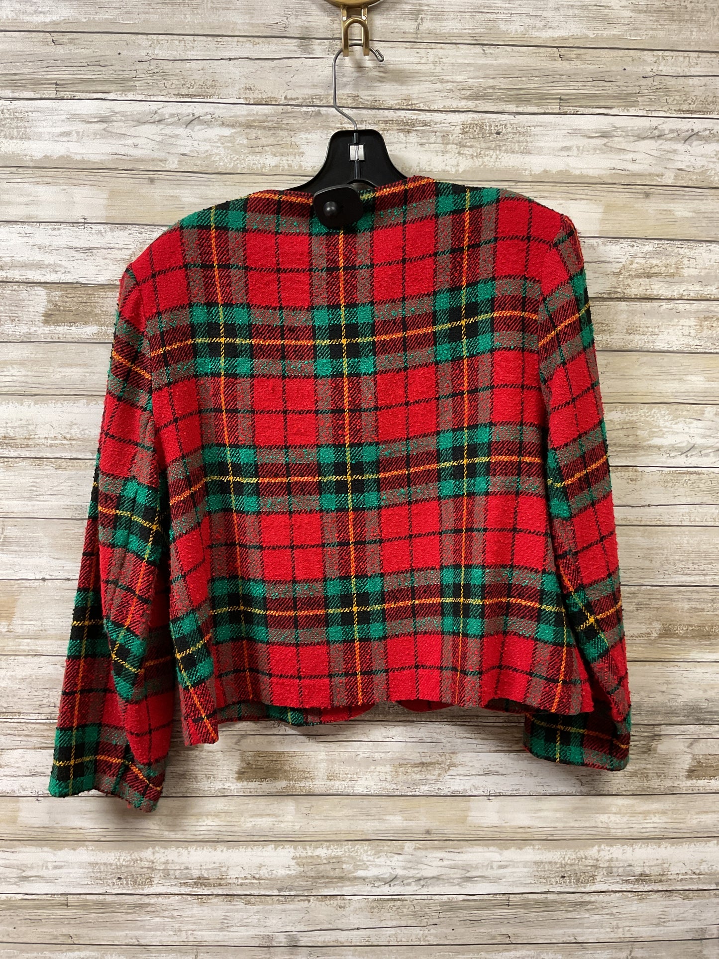 Jacket Shirt By Clothes Mentor In Plaid Pattern, Size:S