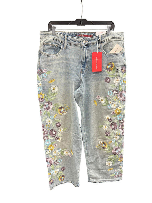 Jeans Wide Leg By Lucky Brand In Blue Denim, Size:14