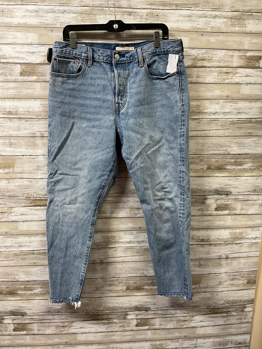 Jeans Straight By Levis In Blue Denim, Size:14