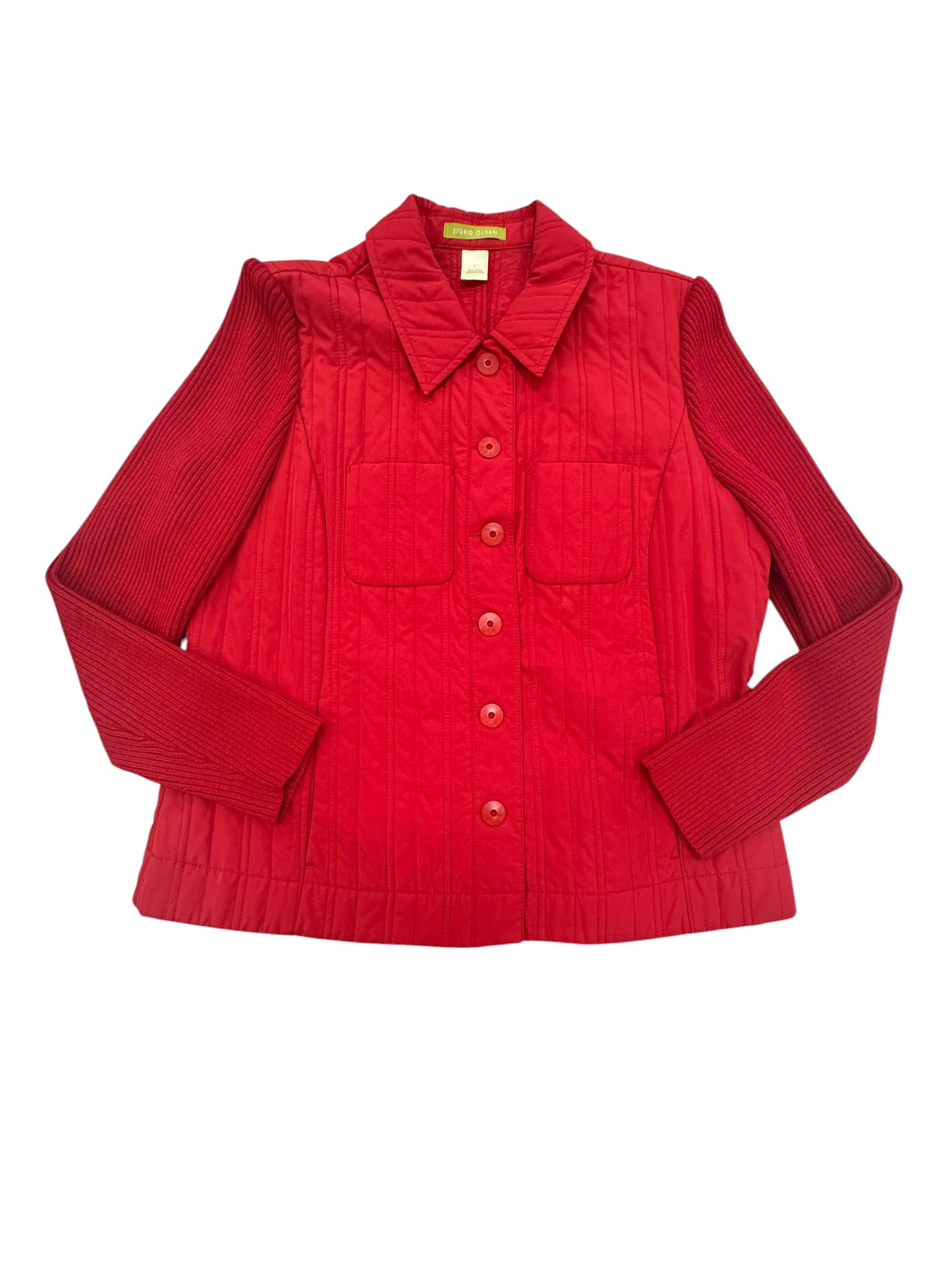 Jacket Puffer & Quilted By Sigrid Olsen In Red, Size:L