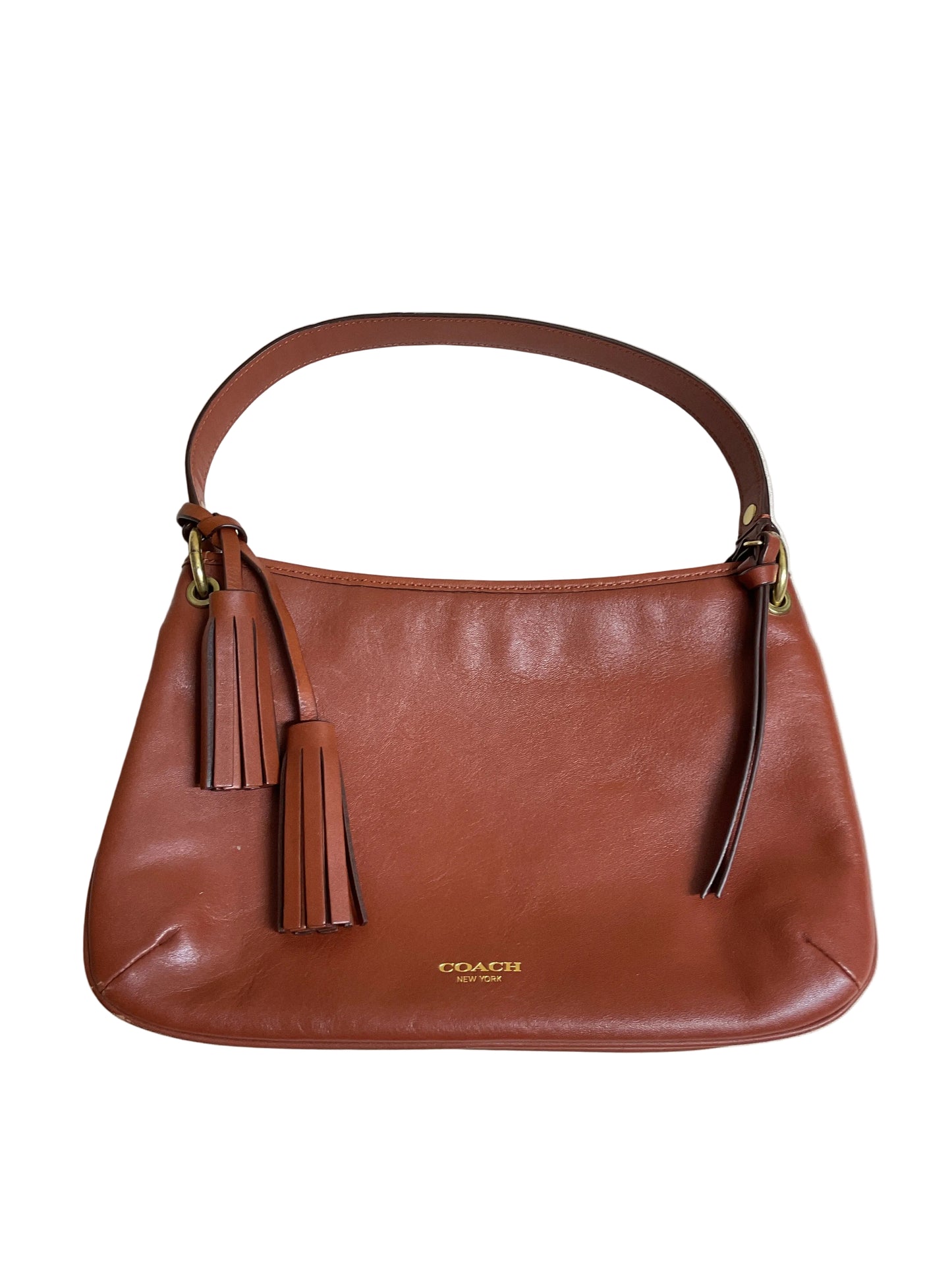 Handbag Designer By Coach In Brown, Size:Small