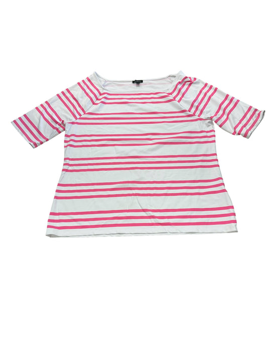 Top Ss By Talbots In Pink & White, Size:L