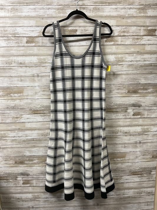 Dress Casual Midi By Cmb In Plaid Pattern, Size:Xl