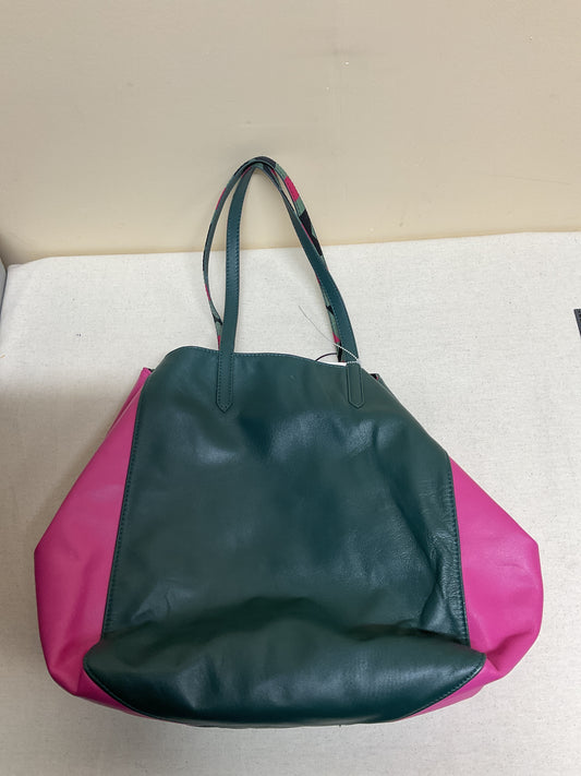 Handbag Designer By Diane Von Furstenberg In Green & Pink, Size:Large -as is