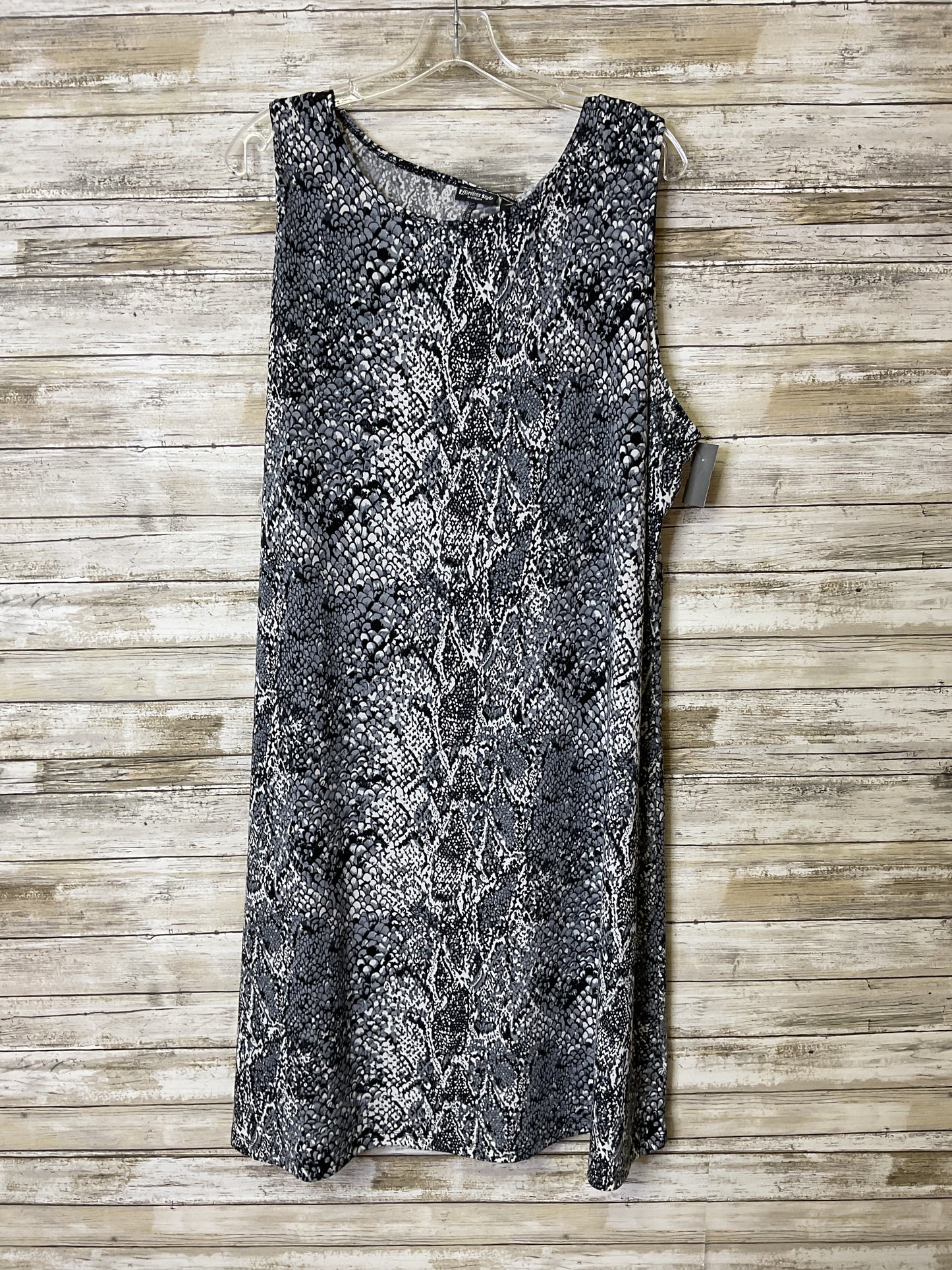 Dress Casual Short By Citiknits In Snakeskin Print, Size:2X