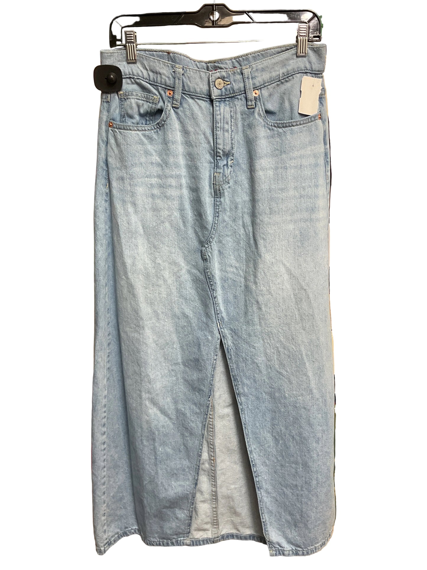 Skirt Maxi By Lucky Brand In Blue Denim, Size:4
