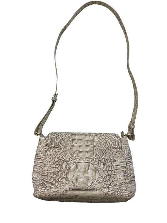 Crossbody Designer By Brahmin In Grey, Size:Medium