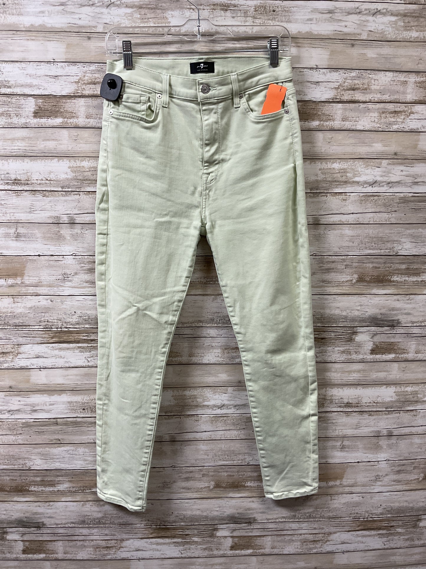 Jeans Skinny By 7 For All Mankind In Green, Size:8