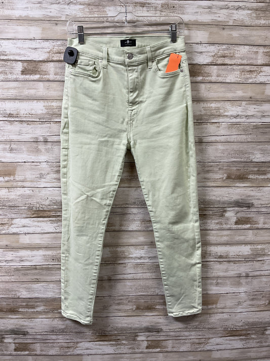 Jeans Skinny By 7 For All Mankind In Green, Size:8
