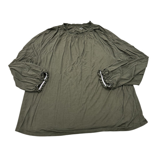 Blouse Ls By Loft In Green, Size:Xl