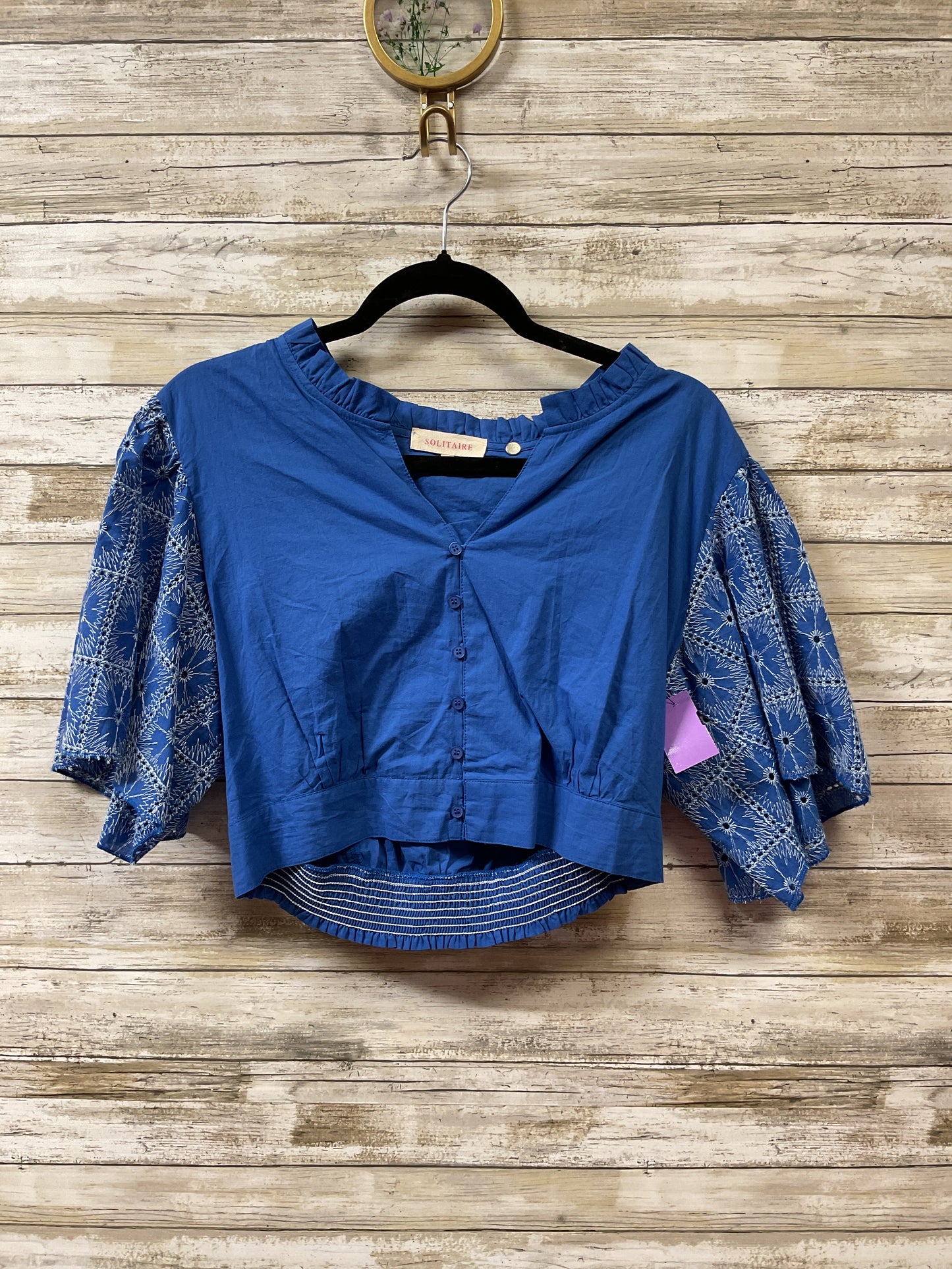 Top Ss By Solitaire In Blue & White, Size:L