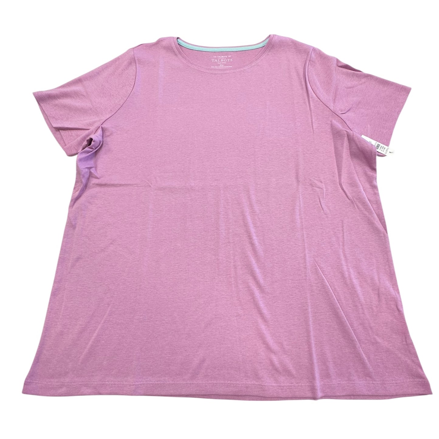 Top Ss Basic By Talbots In Purple, Size:2X
