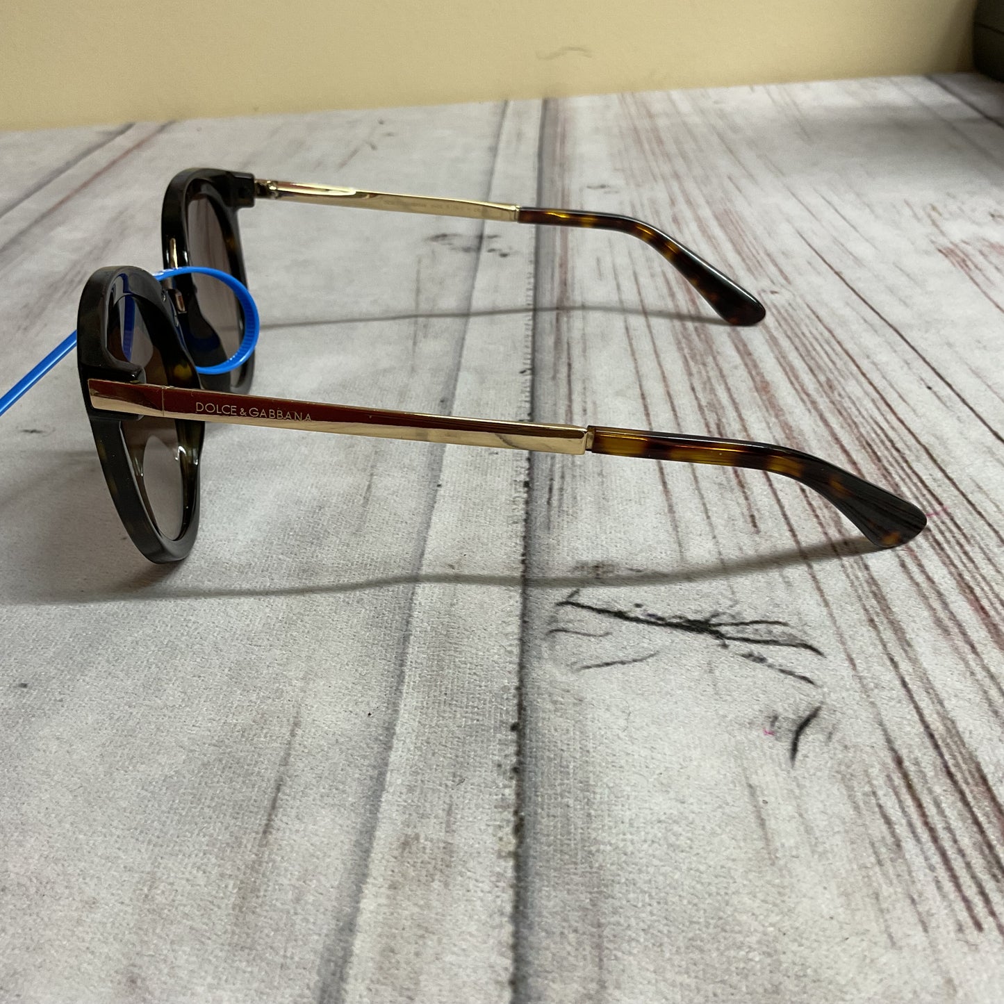 Sunglasses Luxury Designer By Dolce And Gabbana In Tortoise Shell Print