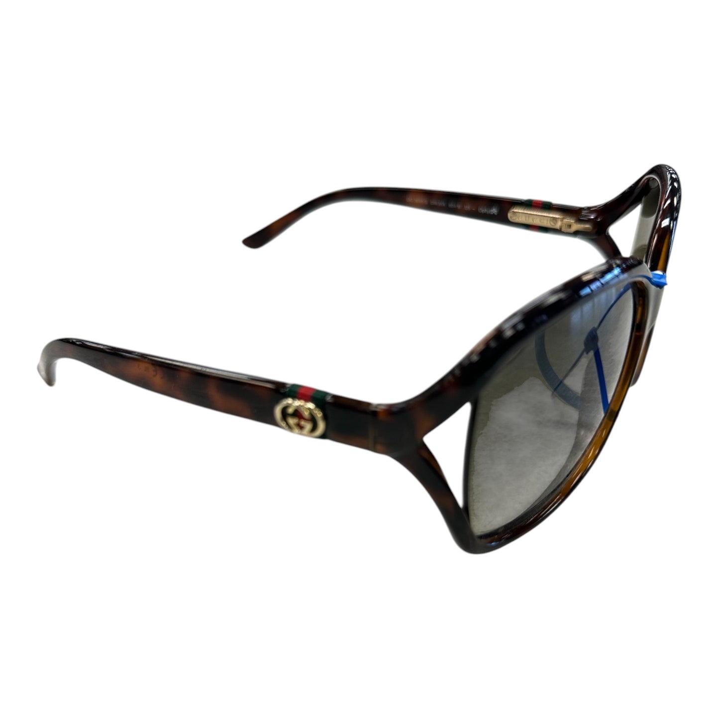 Sunglasses Luxury Designer By Gucci In Brown, Size: