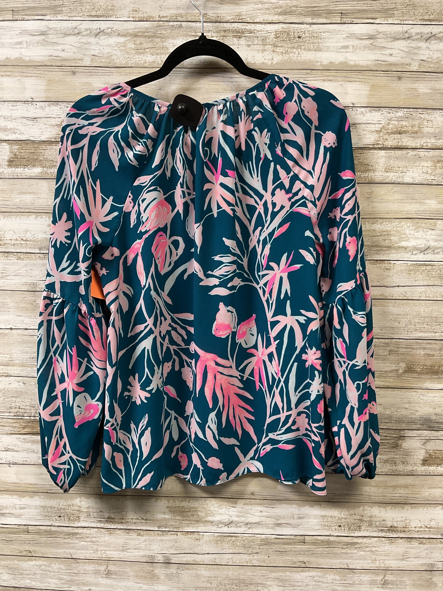 Blouse Designer By Lilly Pulitzer In Green & Pink, Size:M