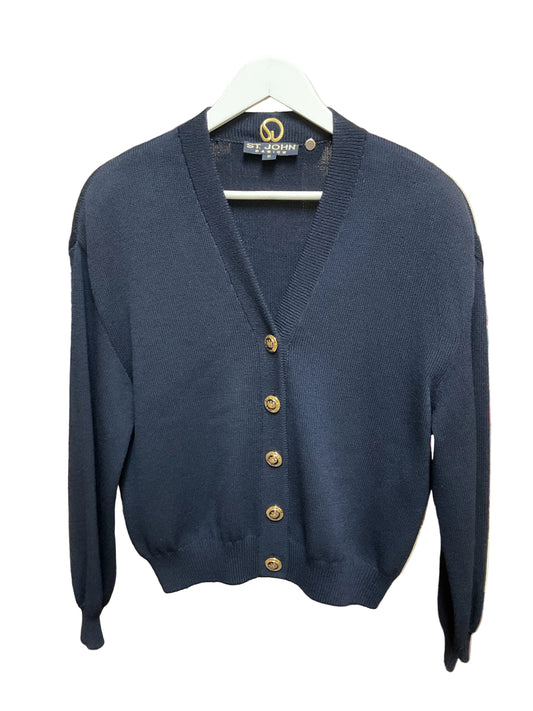 Cardigan Luxury Designer By St John Collection In Navy, Size:M