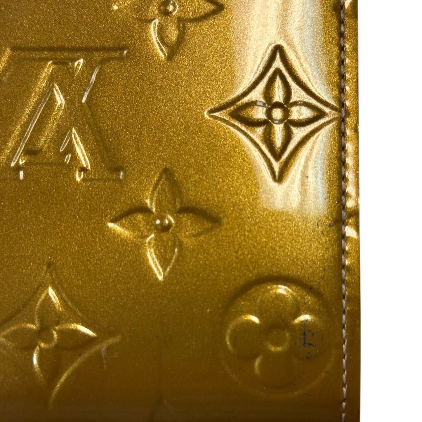 Wallet Luxury Designer By Louis Vuitton In Gold, Size:Medium