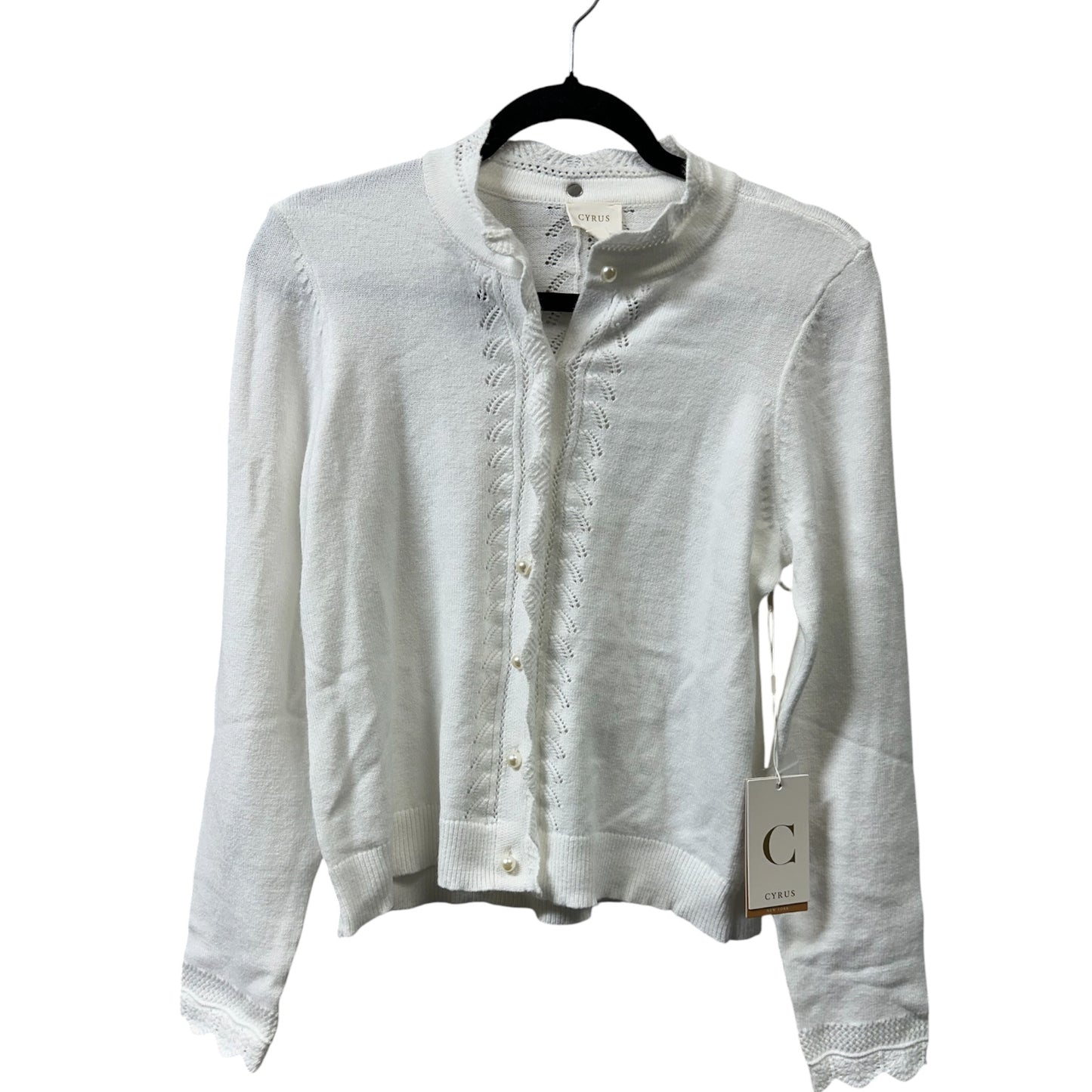 Sweater Cardigan By Cyrus In White, Size:M