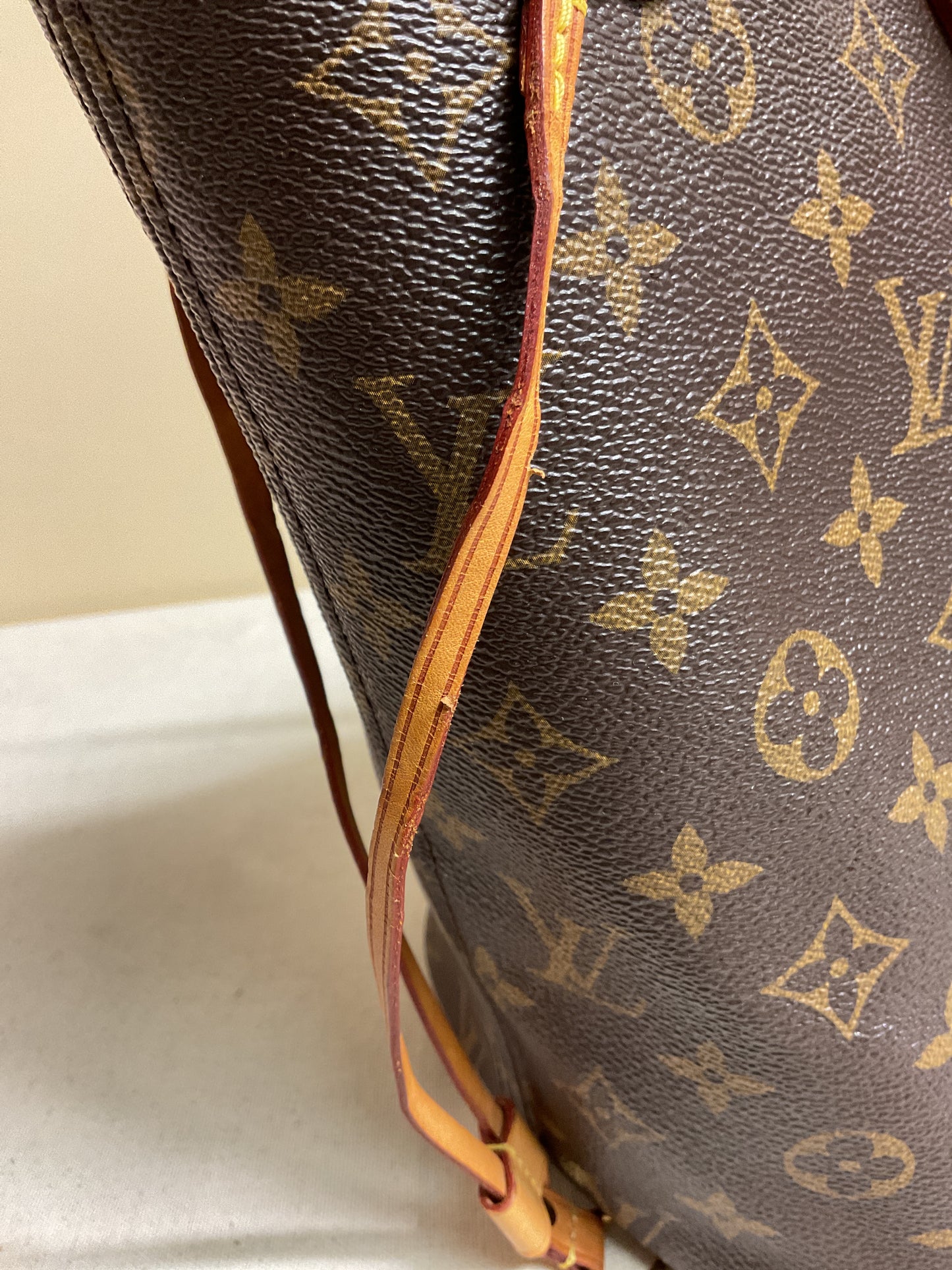 Handbag Luxury Designer By Louis Vuitton In Brown, Size:Large