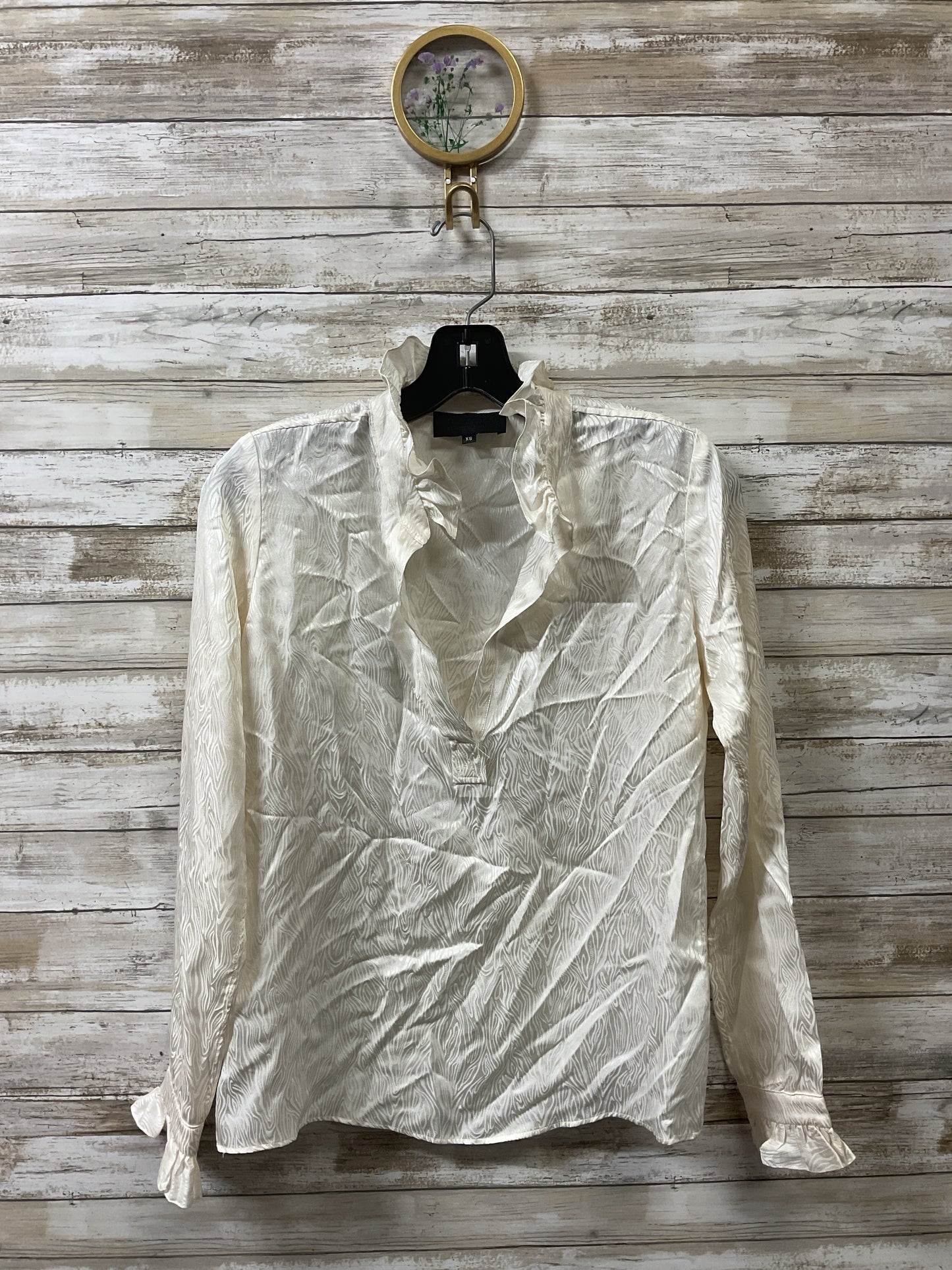 Blouse Ls By Nili Lotan In Cream, Size:Xs