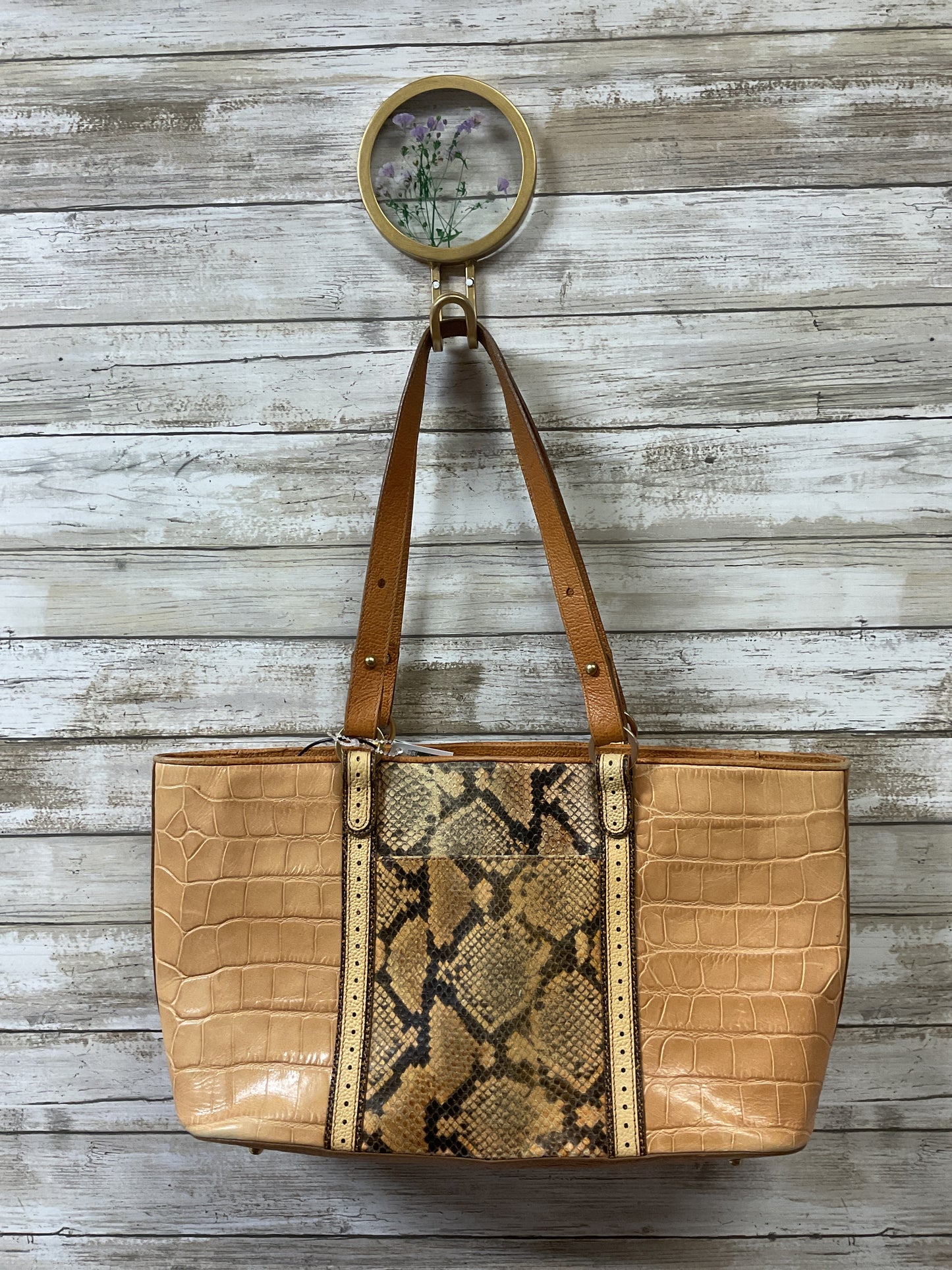 Handbag Designer By Brahmin In Brown, Size:Medium