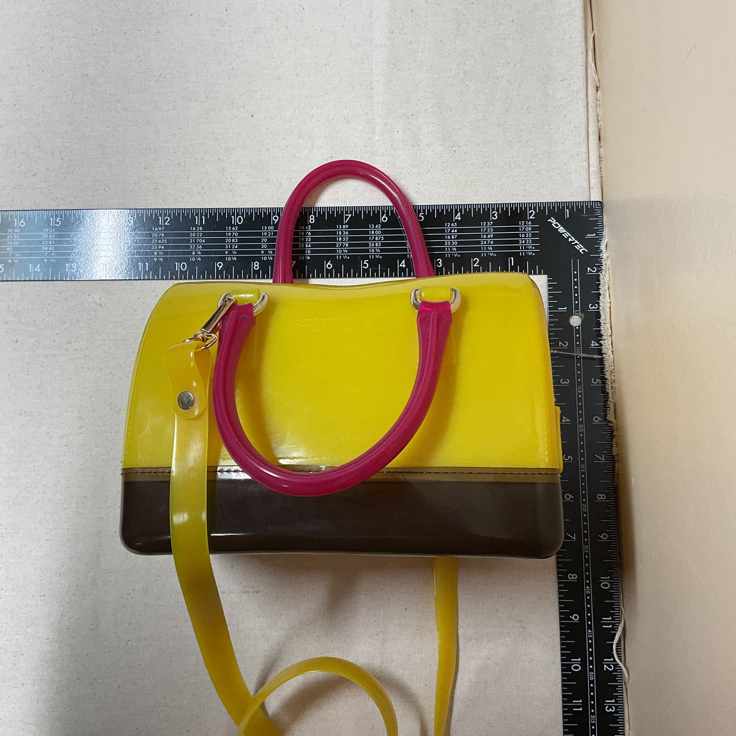 Handbag Luxury Designer By Furla In Yellow, Size:Medium