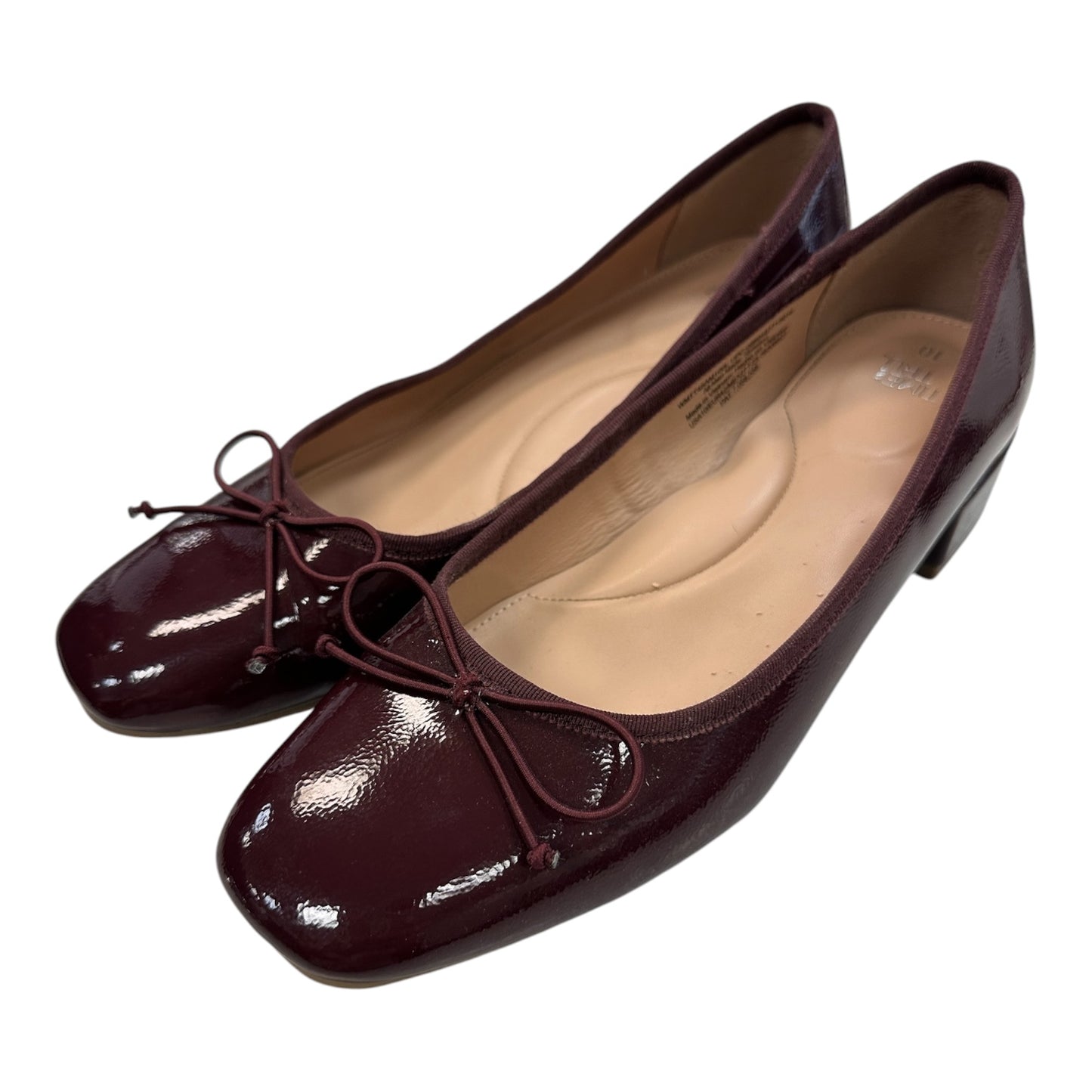 Shoes Heels Block By Time And Tru In Maroon, Size:10