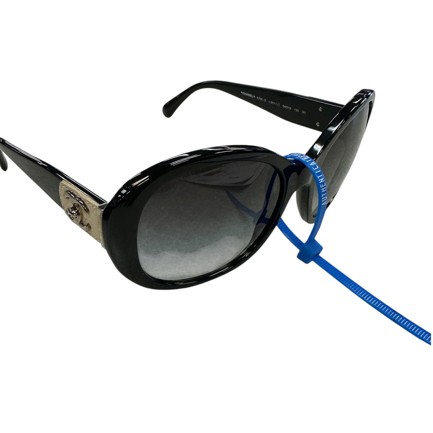 Sunglasses Luxury Designer By Chanel In Black, Size: