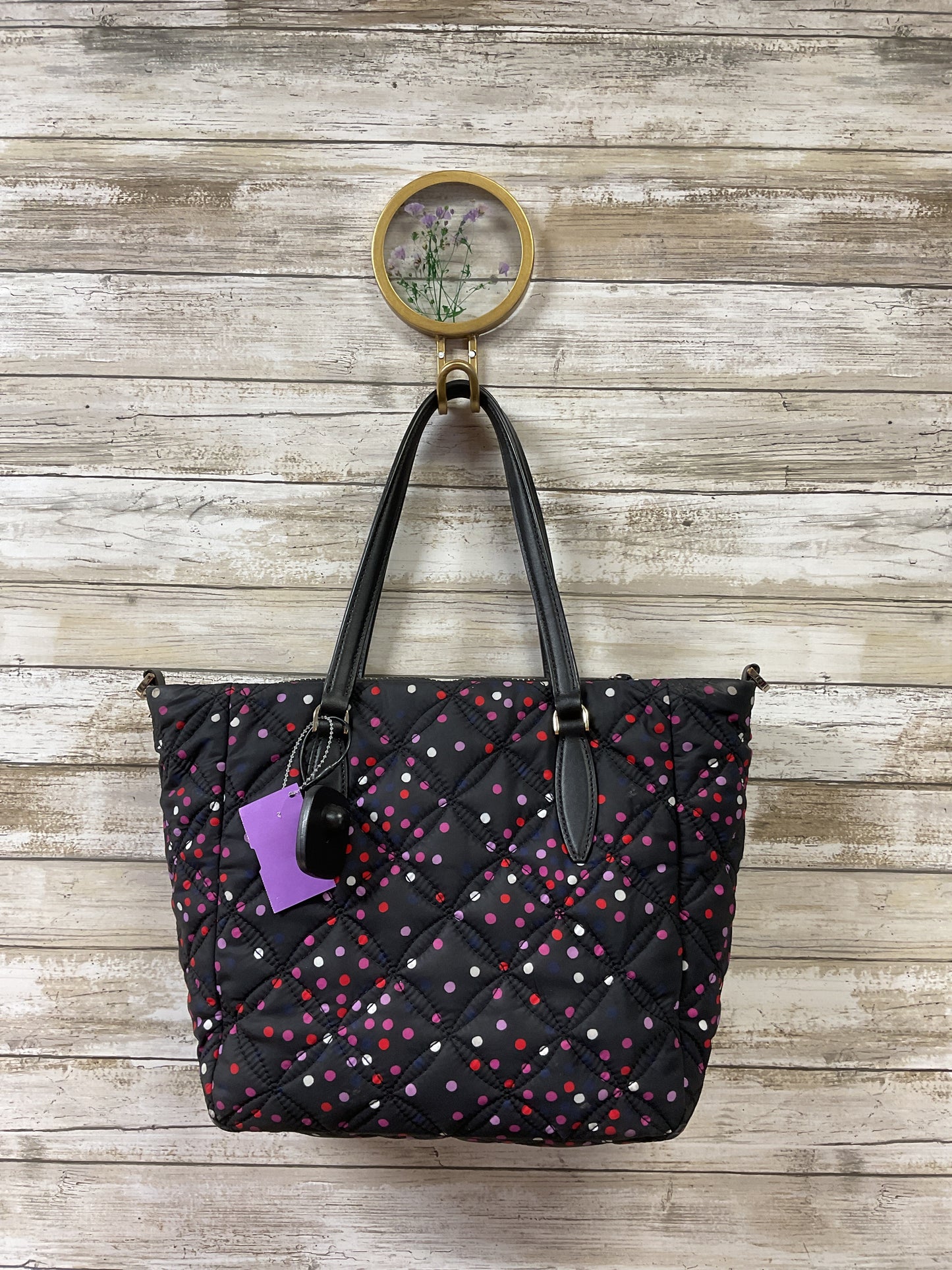 Handbag Designer By Kate Spade In Black & Purple, Size:Medium