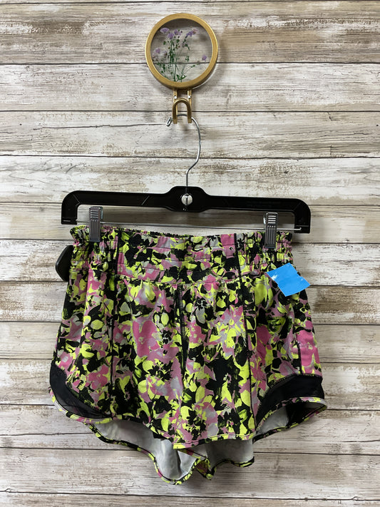 Athletic Shorts By Lululemon In Pink & Yellow, Size:6