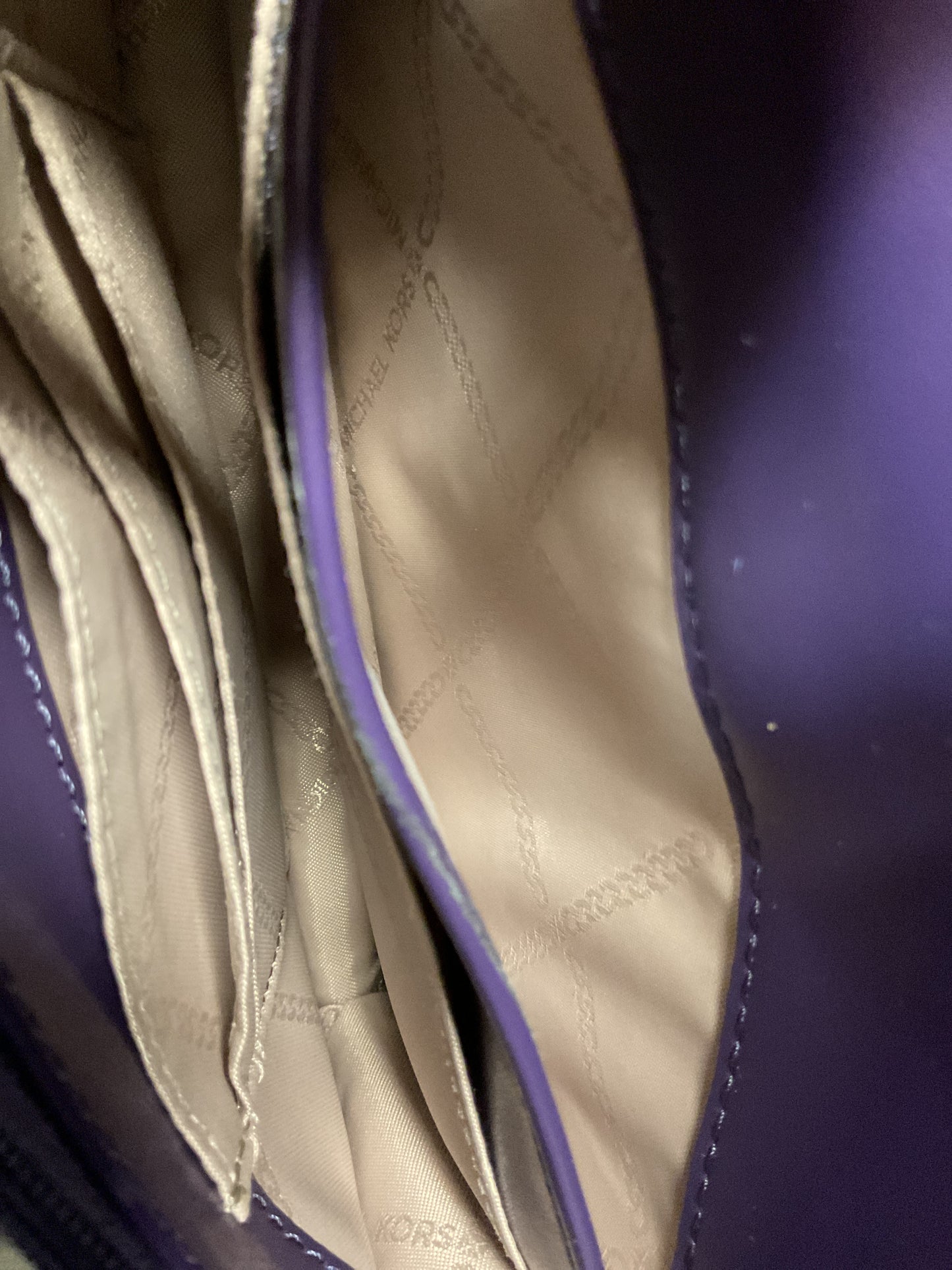 Crossbody Designer By Michael Kors In Purple, Size:Small