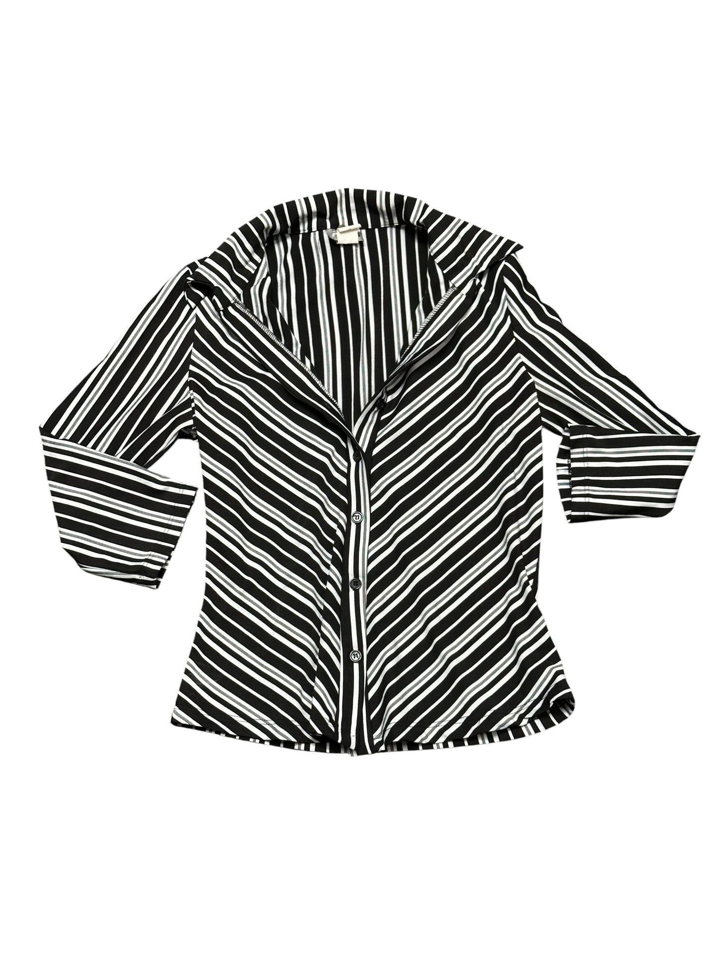 Top 3/4 Sleeve By Rave In Striped Pattern, Size:S