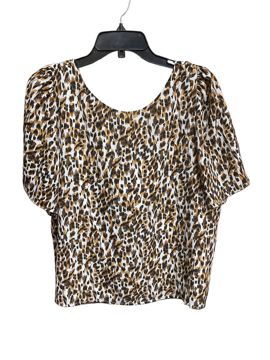 Top Ss By Banana Republic In Animal Print, Size:L