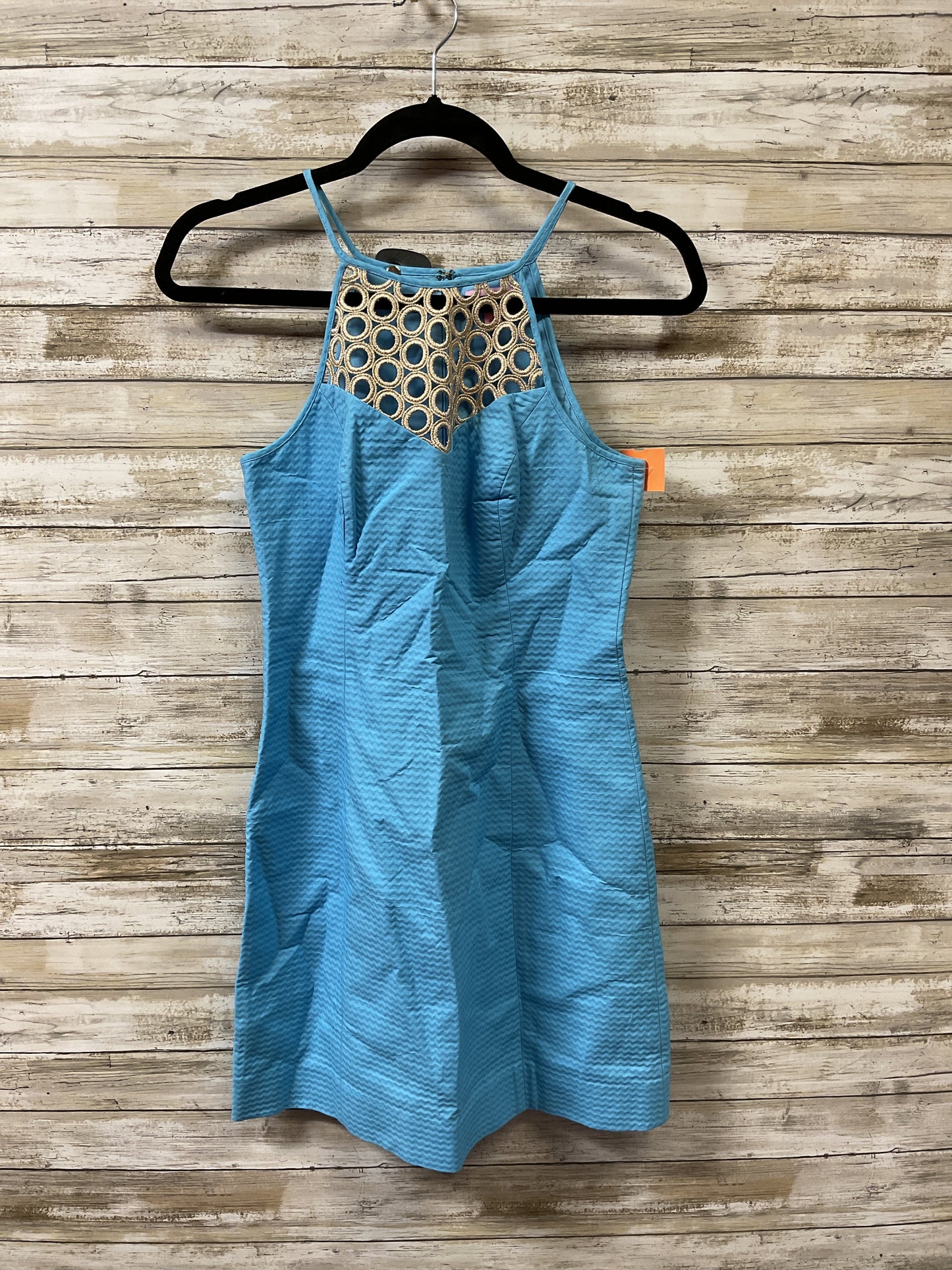 Dress Designer By Lilly Pulitzer In Blue & Gold, Size:2