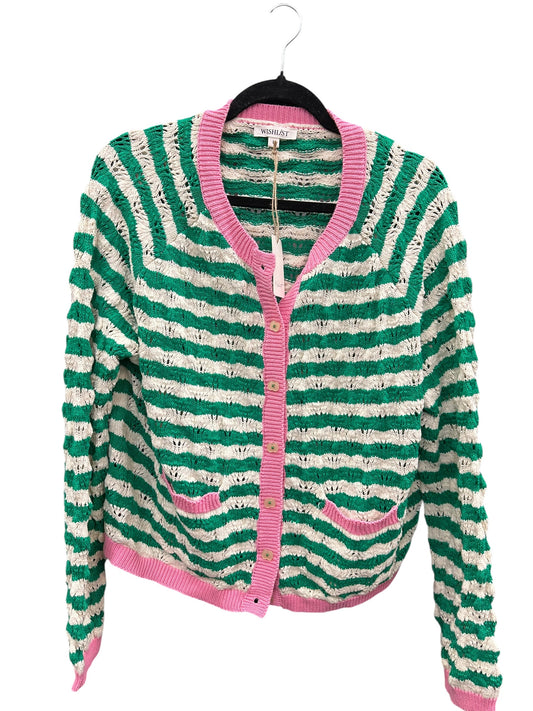 Cardigan By Wishlist In Striped Pattern, Size:L